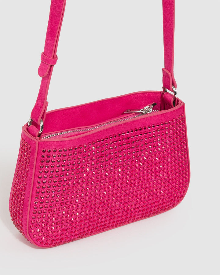 Colette by Colette Hayman Pink Camila Crystal Shoulder Bag