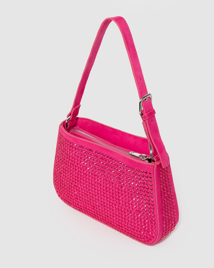 Colette by Colette Hayman Pink Camila Crystal Shoulder Bag