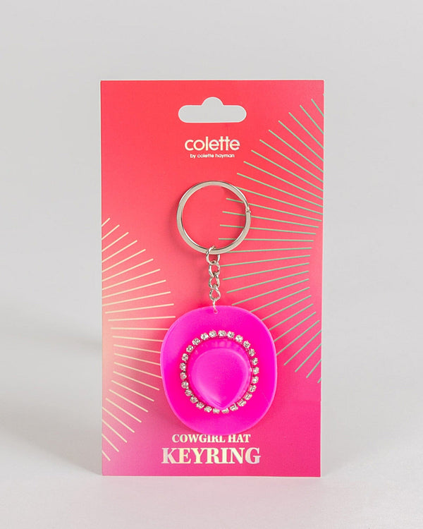 Colette by Colette Hayman Pink Cowgirl Hat Keyring