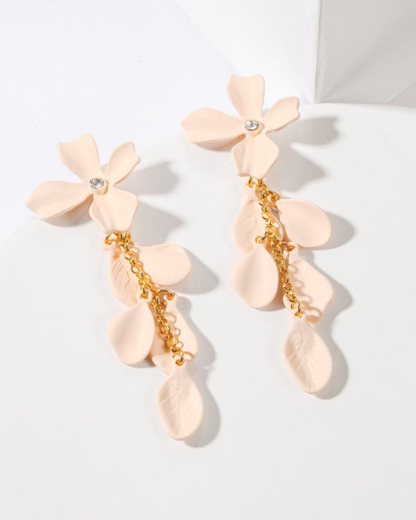 Colette by Colette Hayman Pink Flower Drop Petals Earrings