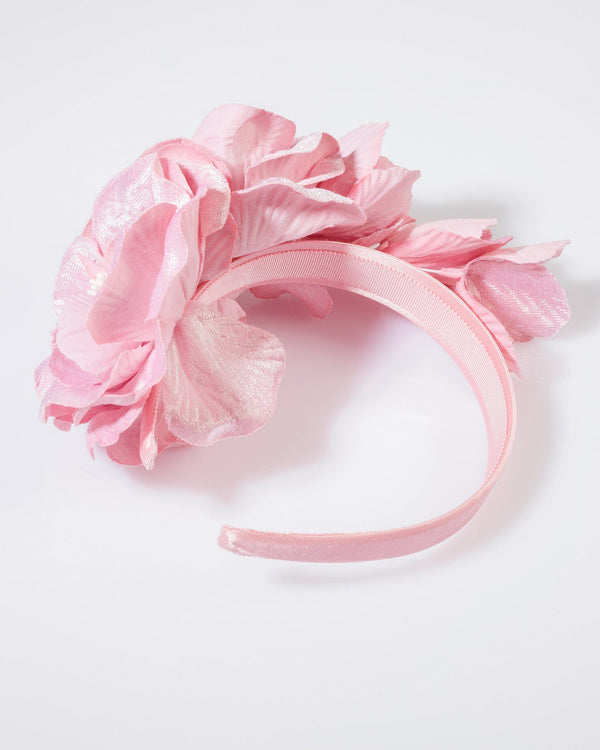 Colette by Colette Hayman Pink Multi Fabric Flower Fascinator