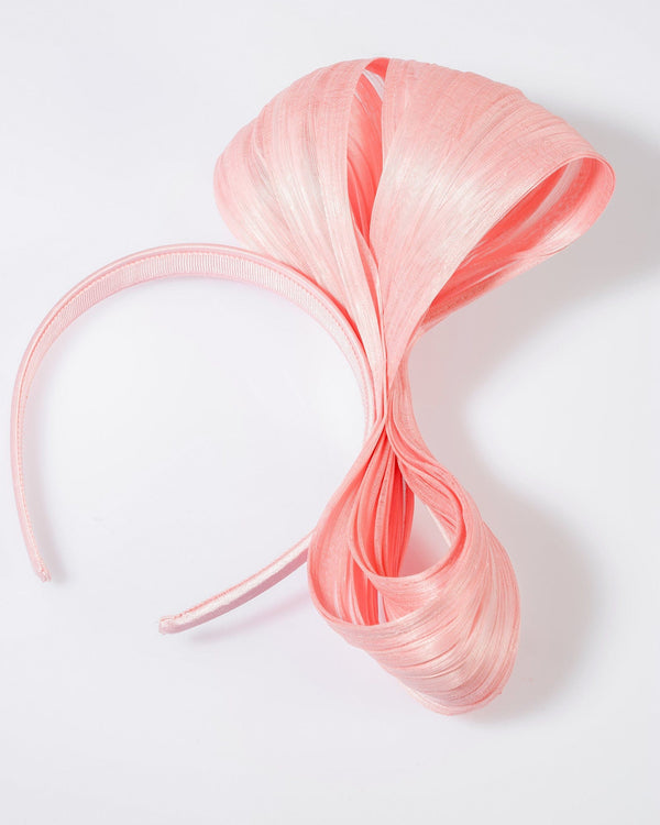 Colette by Colette Hayman Pink Sinamay Side Detail Fascinator