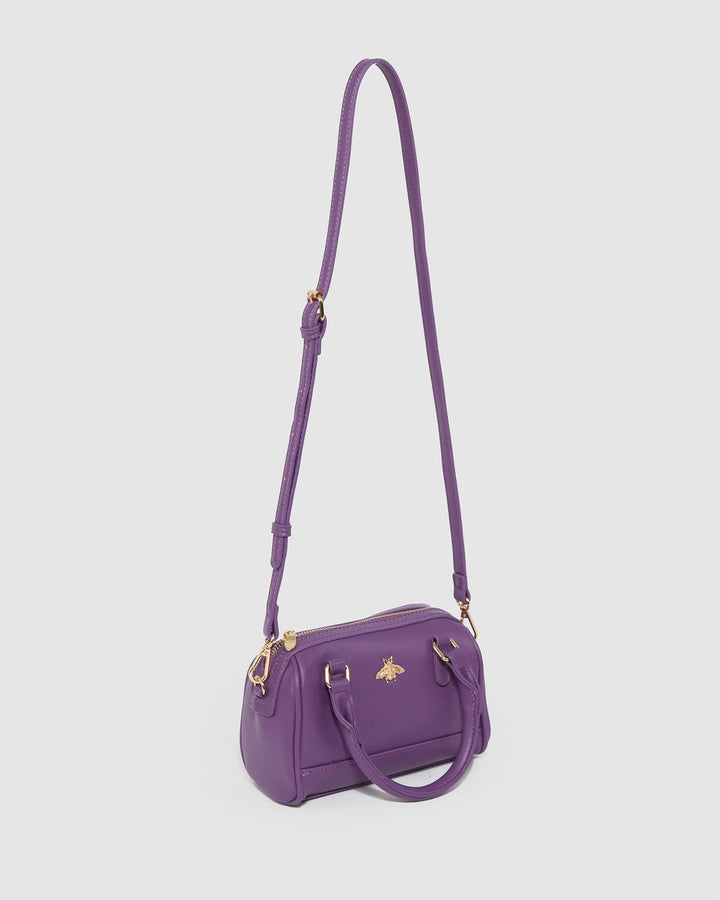 Colette by Colette Hayman Purple Ami Bee Mini Bowler Bag