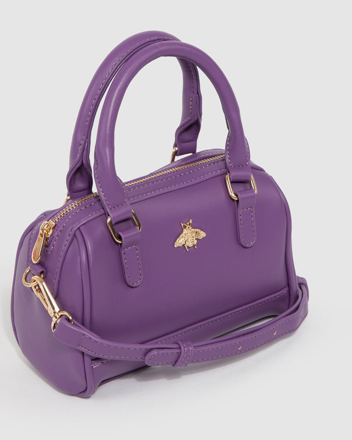 Colette by Colette Hayman Purple Ami Bee Mini Bowler Bag