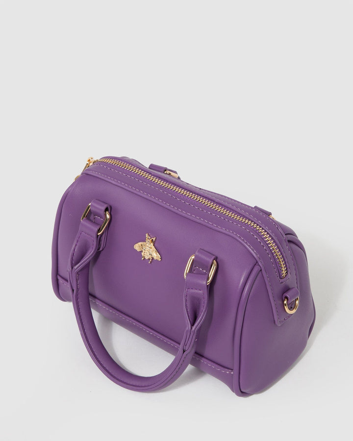 Colette by Colette Hayman Purple Ami Bee Mini Bowler Bag