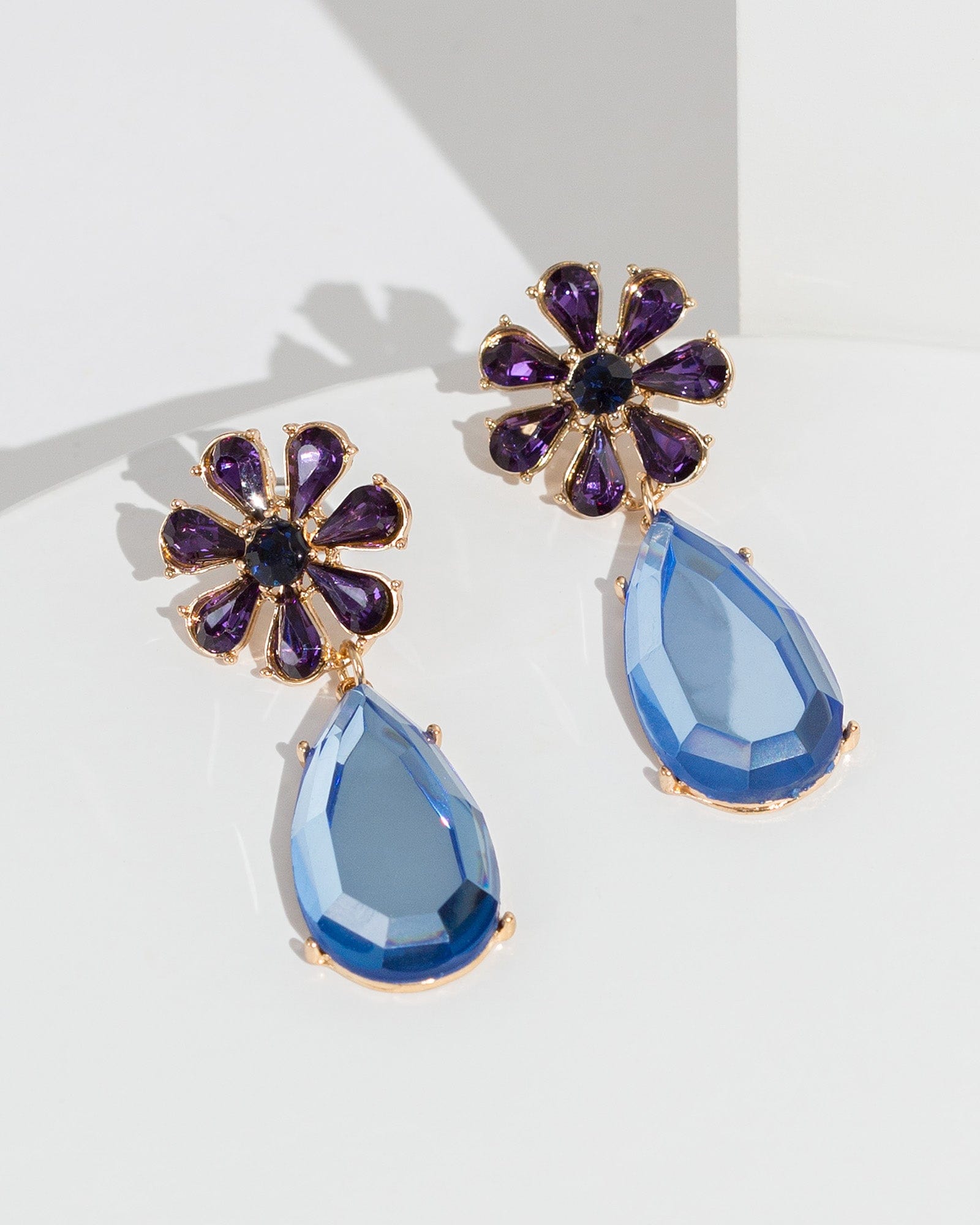 Purple earrings store online