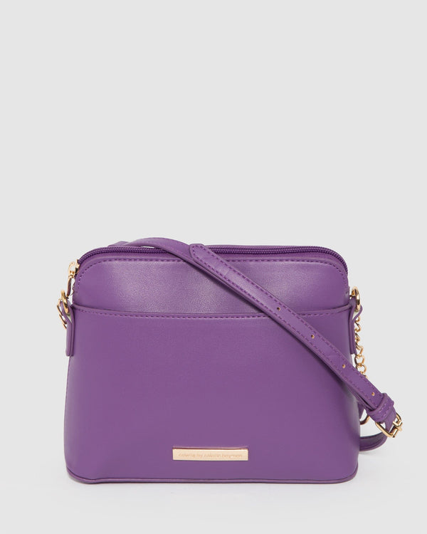 Colette by Colette Hayman Purple Karen Plate Crossbody Bag