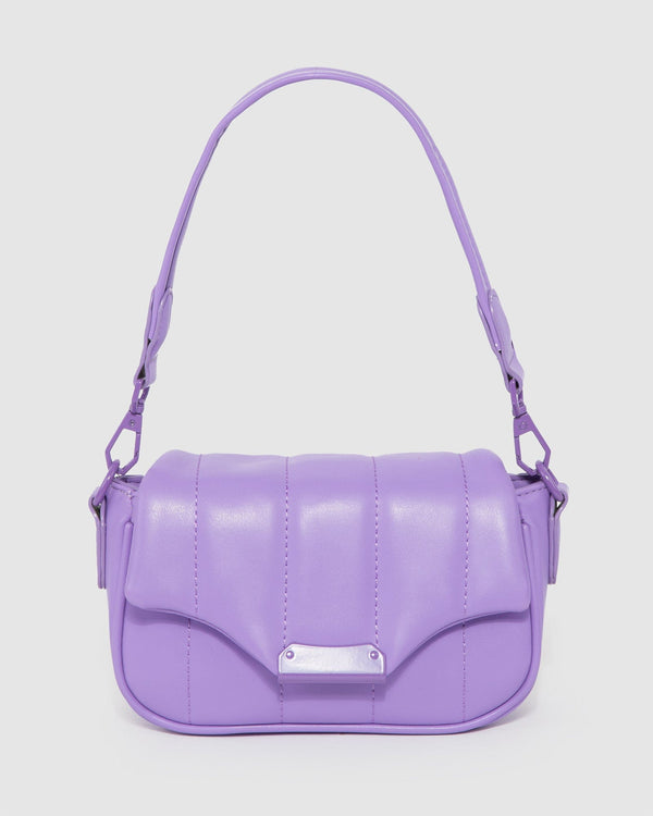 Colette by Colette Hayman Purple Luna Quilt Crossbody Bag