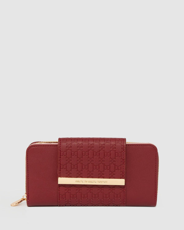 Colette by Colette Hayman Red Blake Embossed Wallet