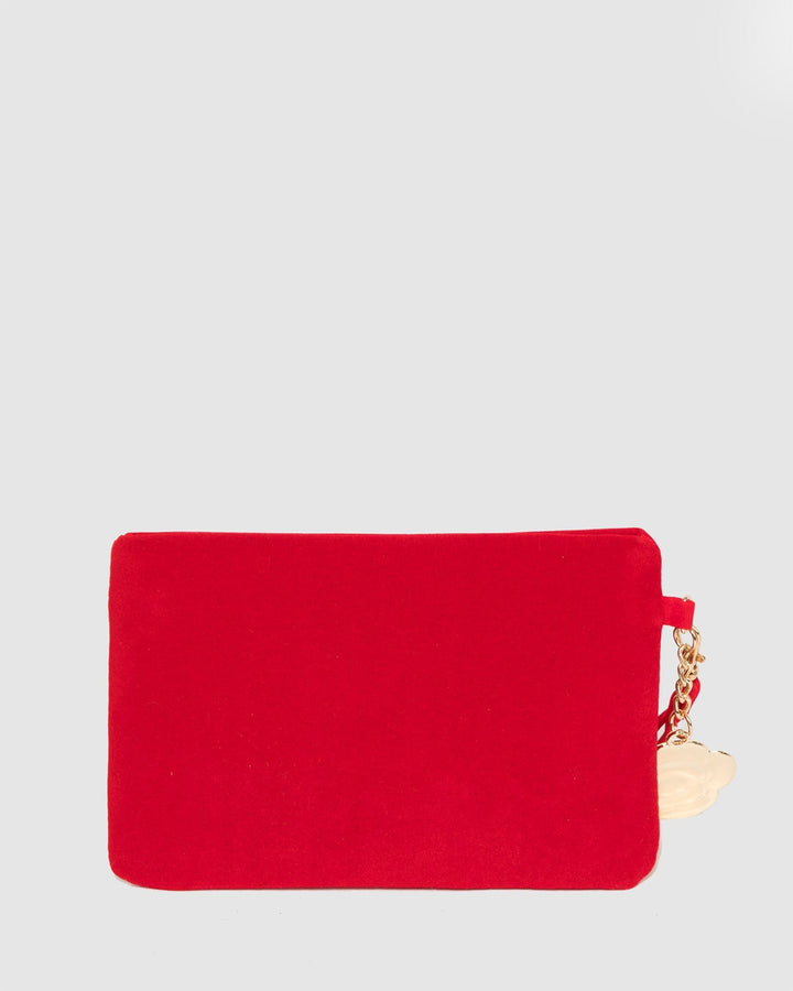 Colette by Colette Hayman Red Emery Rose Clutch Bag