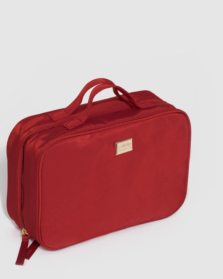 Colette by Colette Hayman Red Fold Out Cosmetic Case