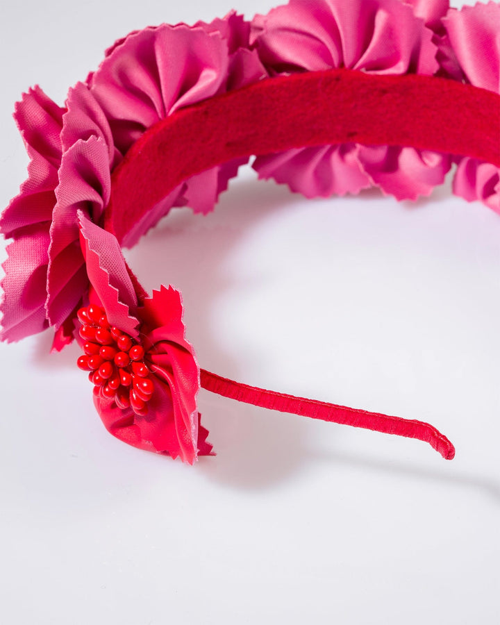 Colette by Colette Hayman Red Multi Flower Beaded Detail Fascinator