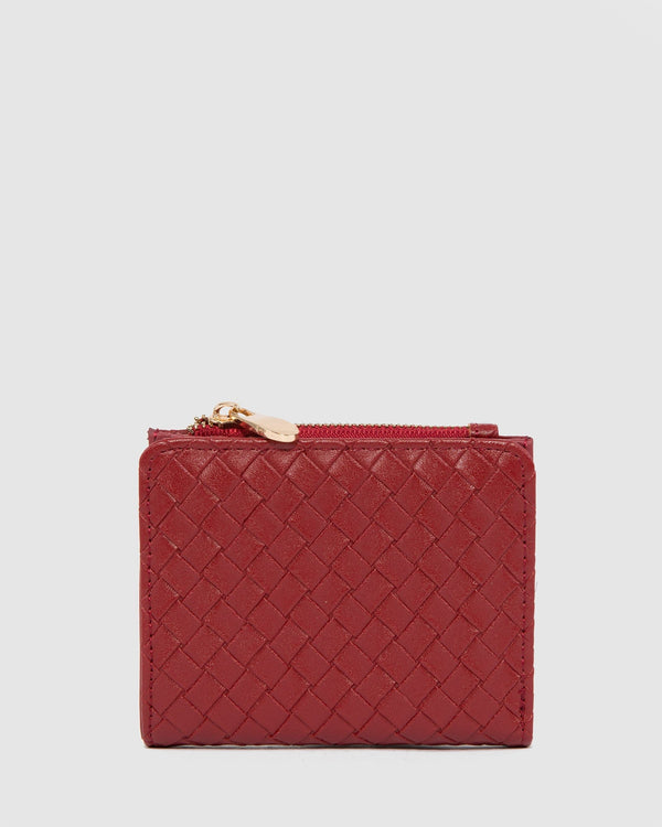 Colette by Colette Hayman Red Weave Han Mini Wallet