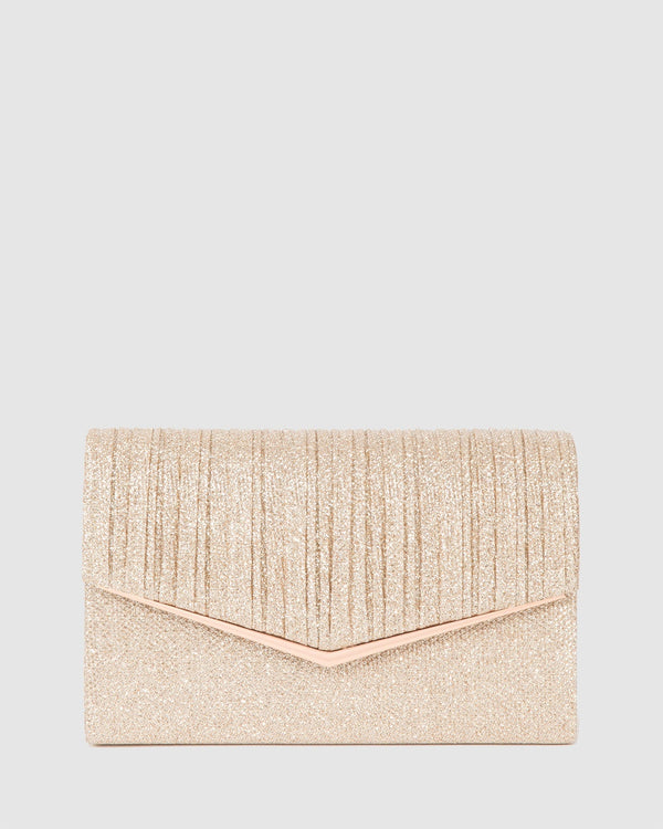 Colette by Colette Hayman Rose Gold Delta Clutch Bag