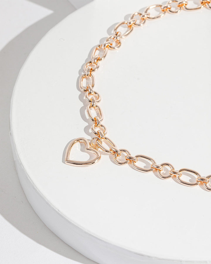 Colette by Colette Hayman Rose Gold Heart Mid Chain Necklace