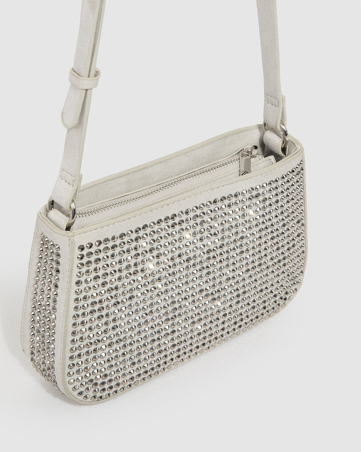 Colette by Colette Hayman Silver Camila Crystal Shoulder Bag