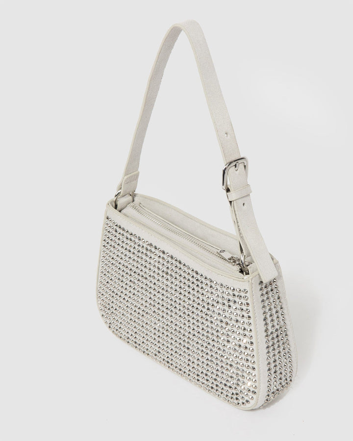 Colette by Colette Hayman Silver Camila Crystal Shoulder Bag