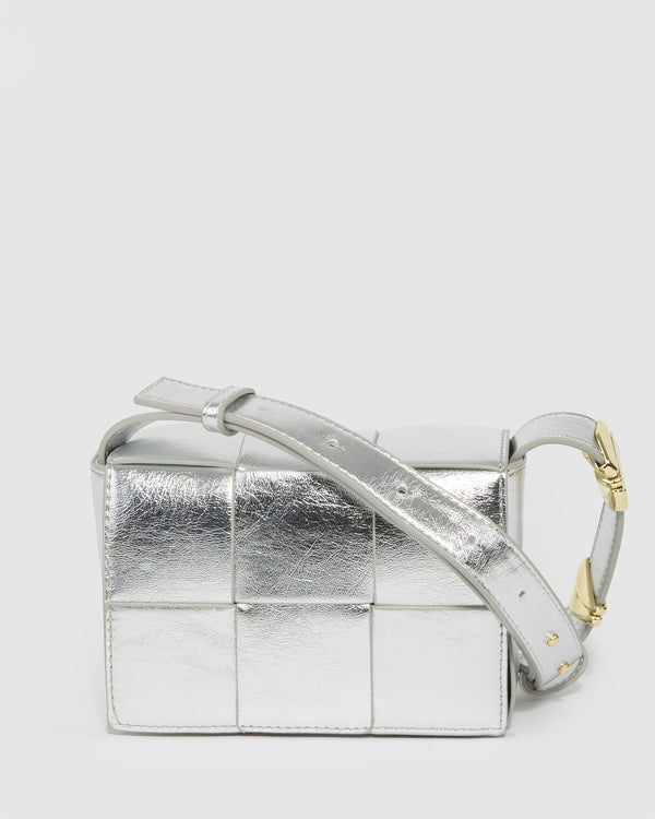 Colette by Colette Hayman Silver Elena Weave Crossbody Bag