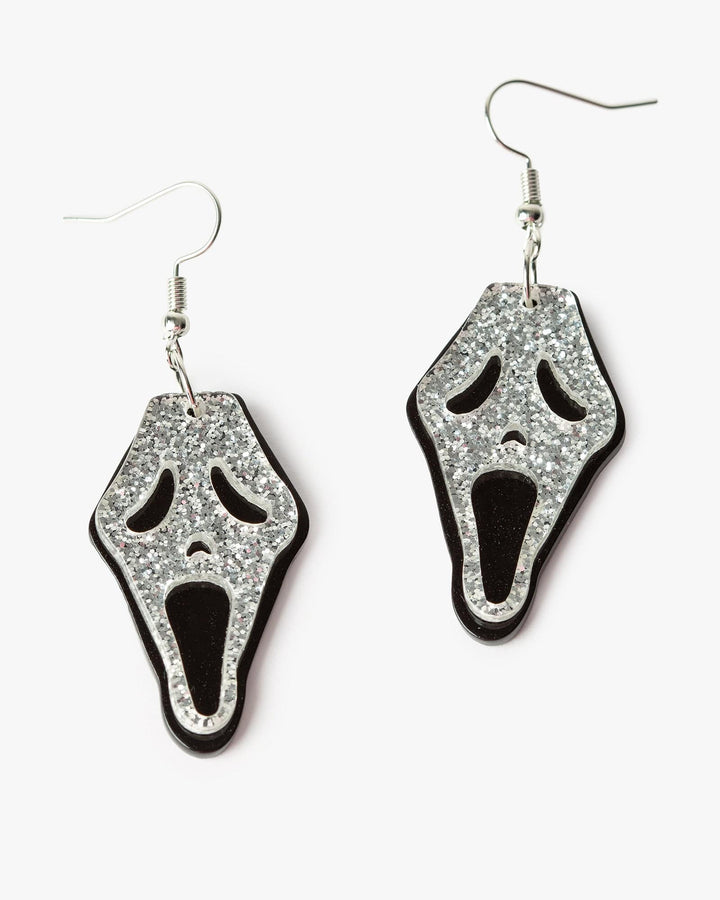 Colette by Colette Hayman Silver Ghost Face Earrings