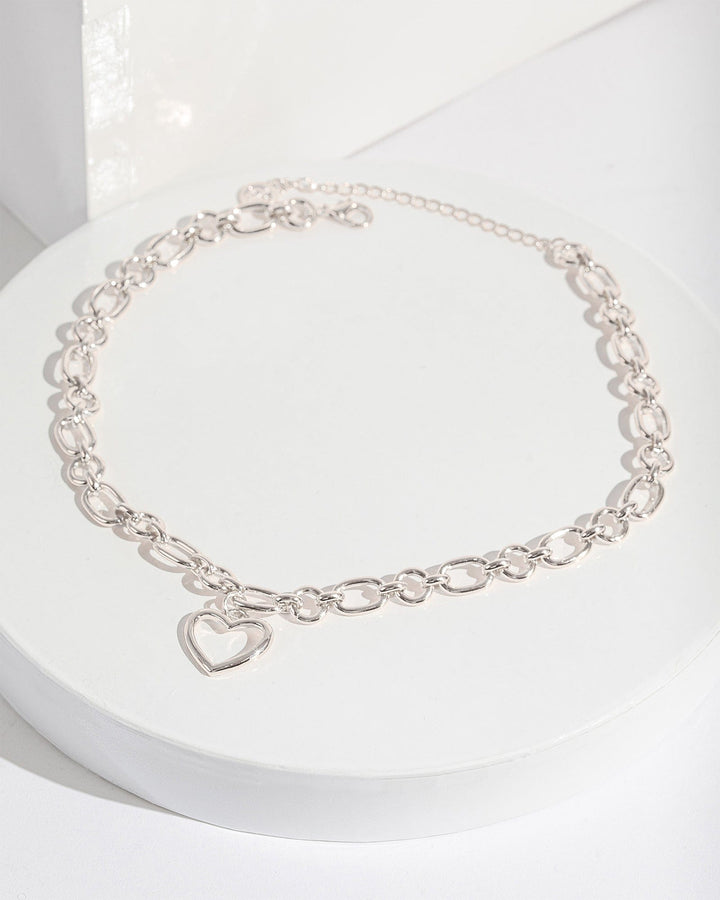 Colette by Colette Hayman Silver Heart Mid Chain Necklace