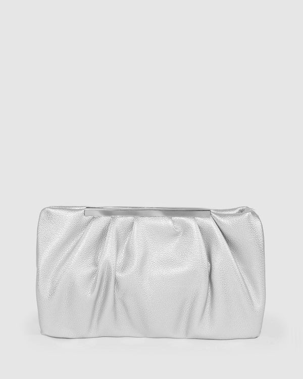 Colette by Colette Hayman Silver Maya Pouch Clutch Bag