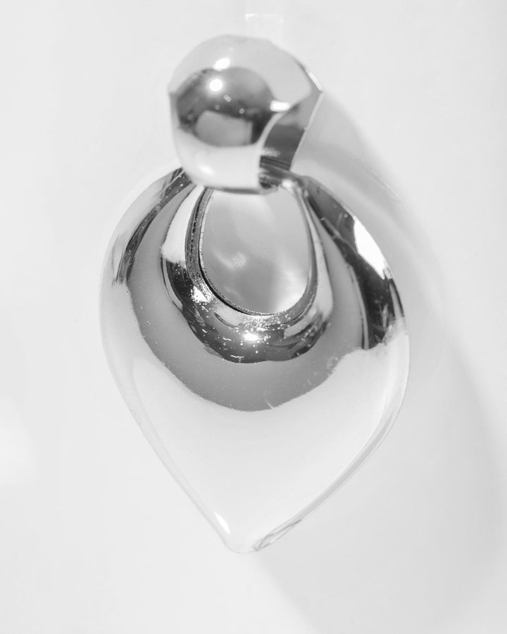 Colette by Colette Hayman Silver Point Bubble Door Knocker Earirngs