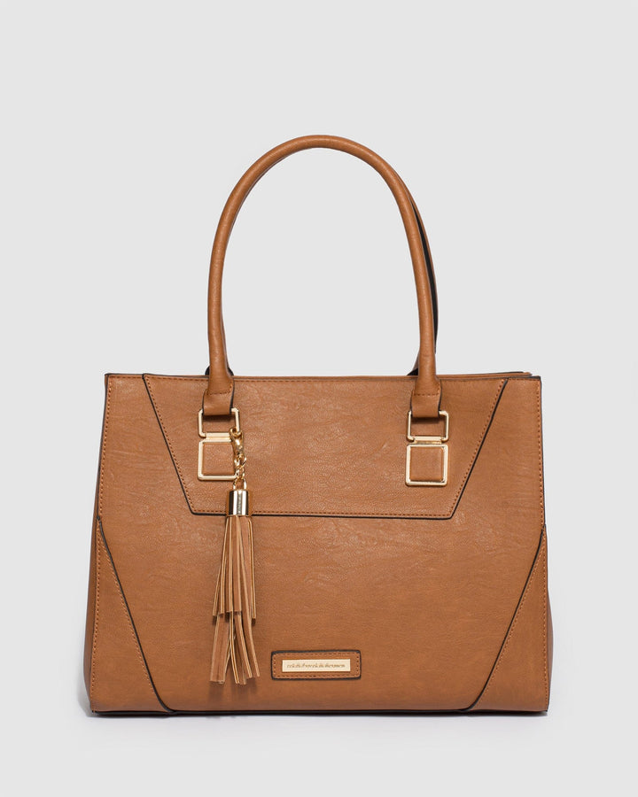 Colette by Colette Hayman Tan Demi Panel Tote Bag