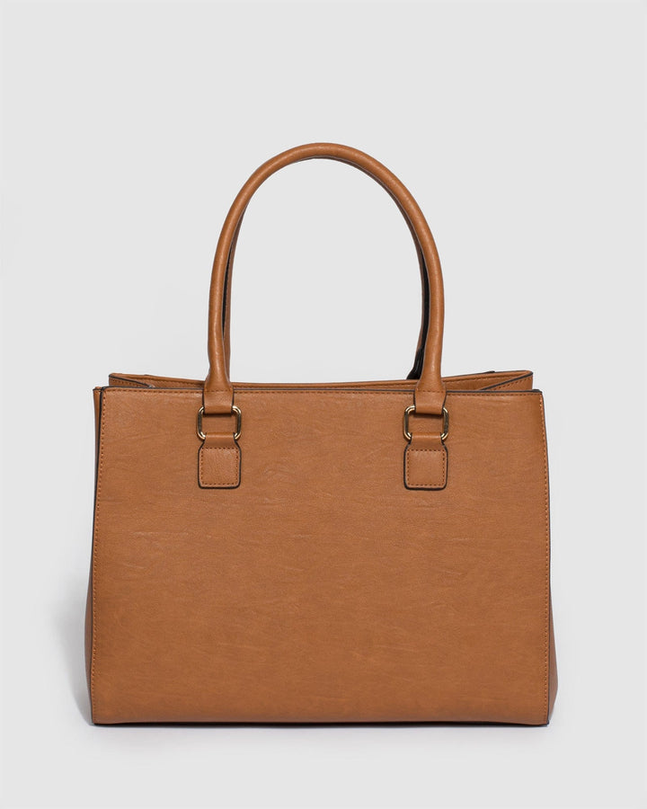 Colette by Colette Hayman Tan Demi Panel Tote Bag