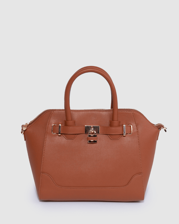 Colette by Colette Hayman Tan Frankie Lock Tote Bag