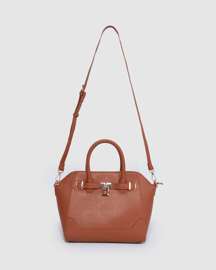 Colette by Colette Hayman Tan Frankie Lock Tote Bag