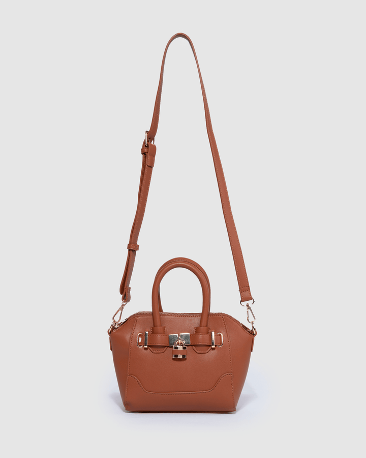 Colette by Colette Hayman Tan Frankie Mini Lock Tote Bag