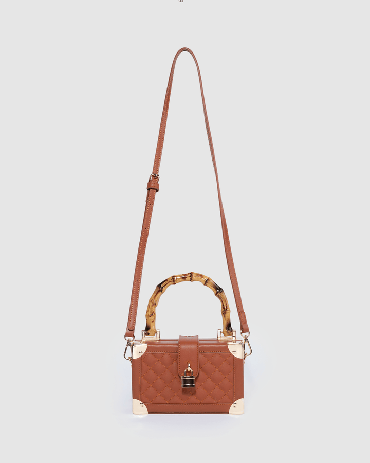 Colette by Colette Hayman Tan Kendall Bamboo Trunk Bag