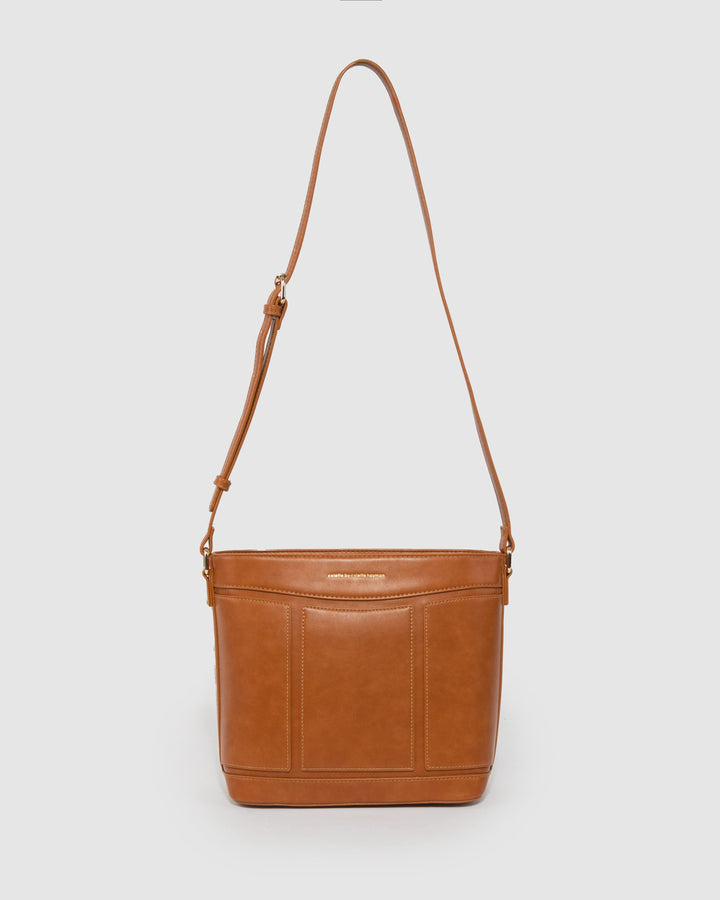 Colette by Colette Hayman Tan Pia Panel Crossbody Bag