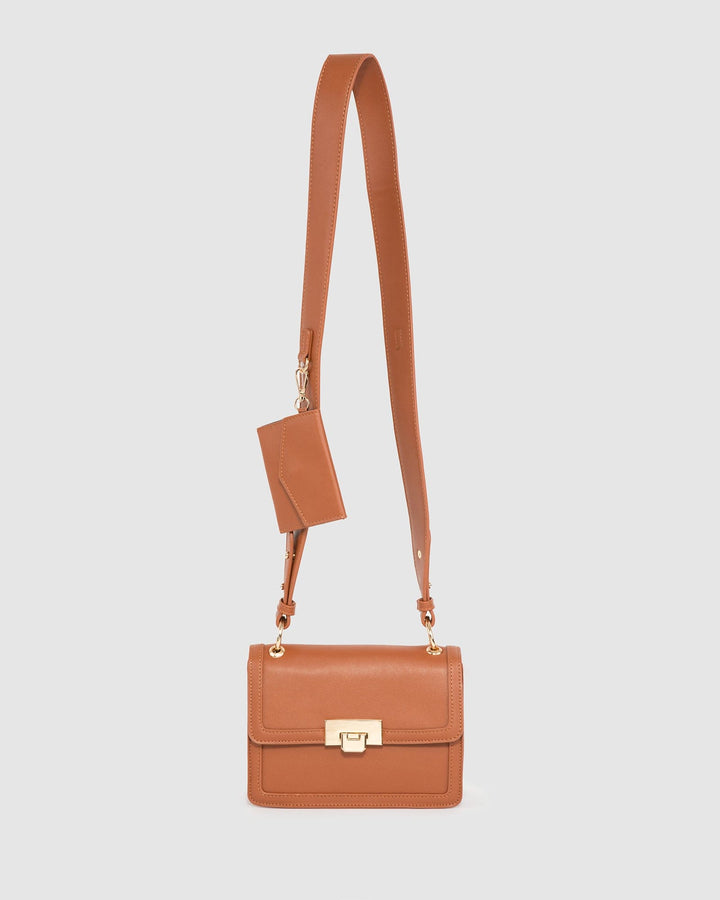 Colette by Colette Hayman Tan Sierra Quilt Crossbody Bag