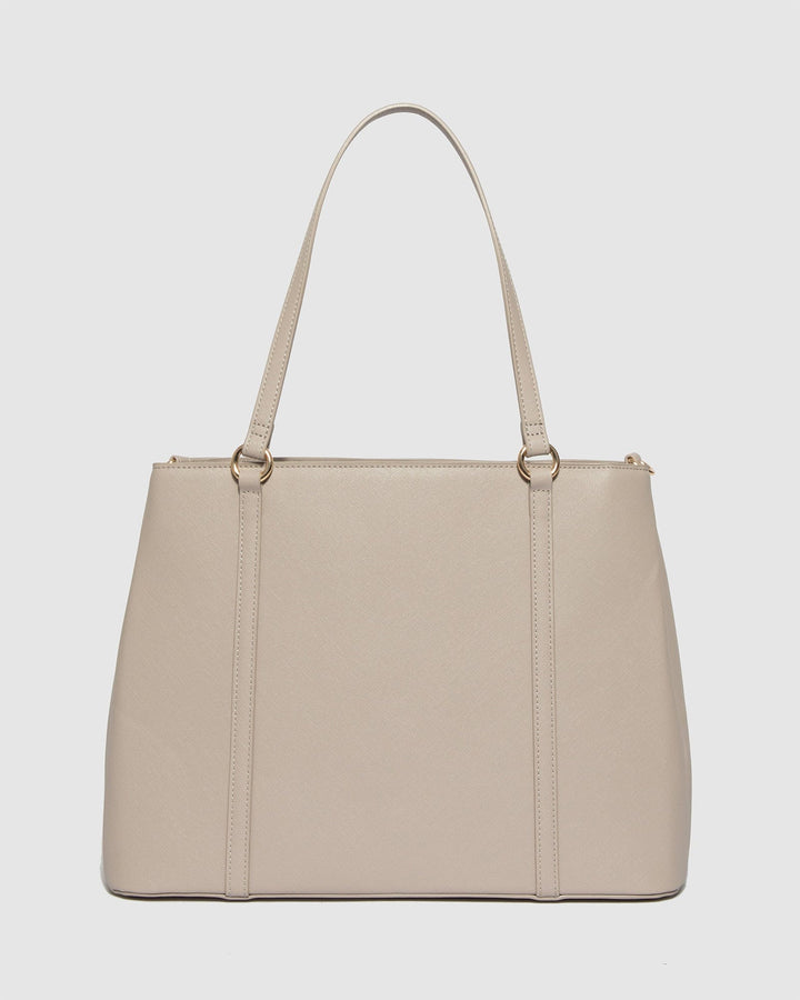 Colette by Colette Hayman Taupe Lucy Large Tech Tote Bag