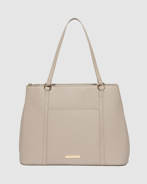 Colette by Colette Hayman Taupe Lucy Large Tech Tote Bag