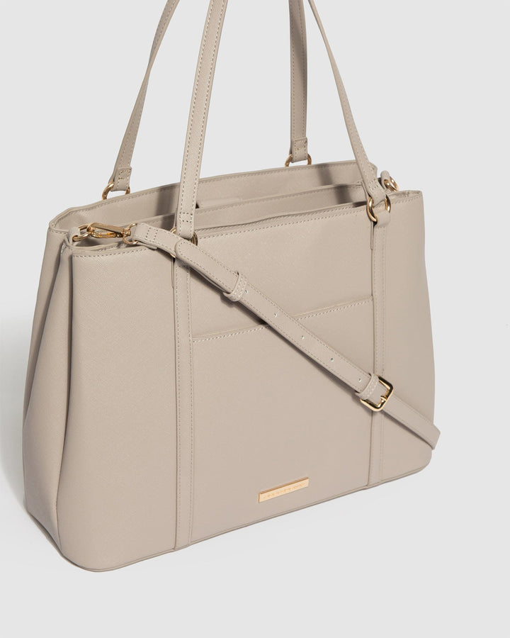 Colette by Colette Hayman Taupe Lucy Large Tech Tote Bag