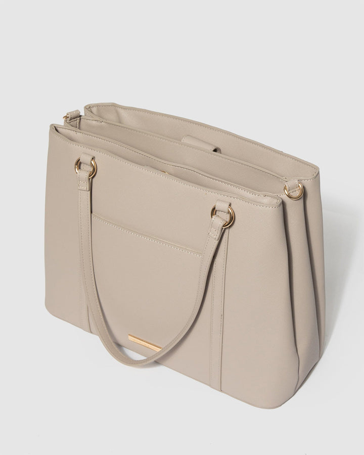 Colette by Colette Hayman Taupe Lucy Large Tech Tote Bag