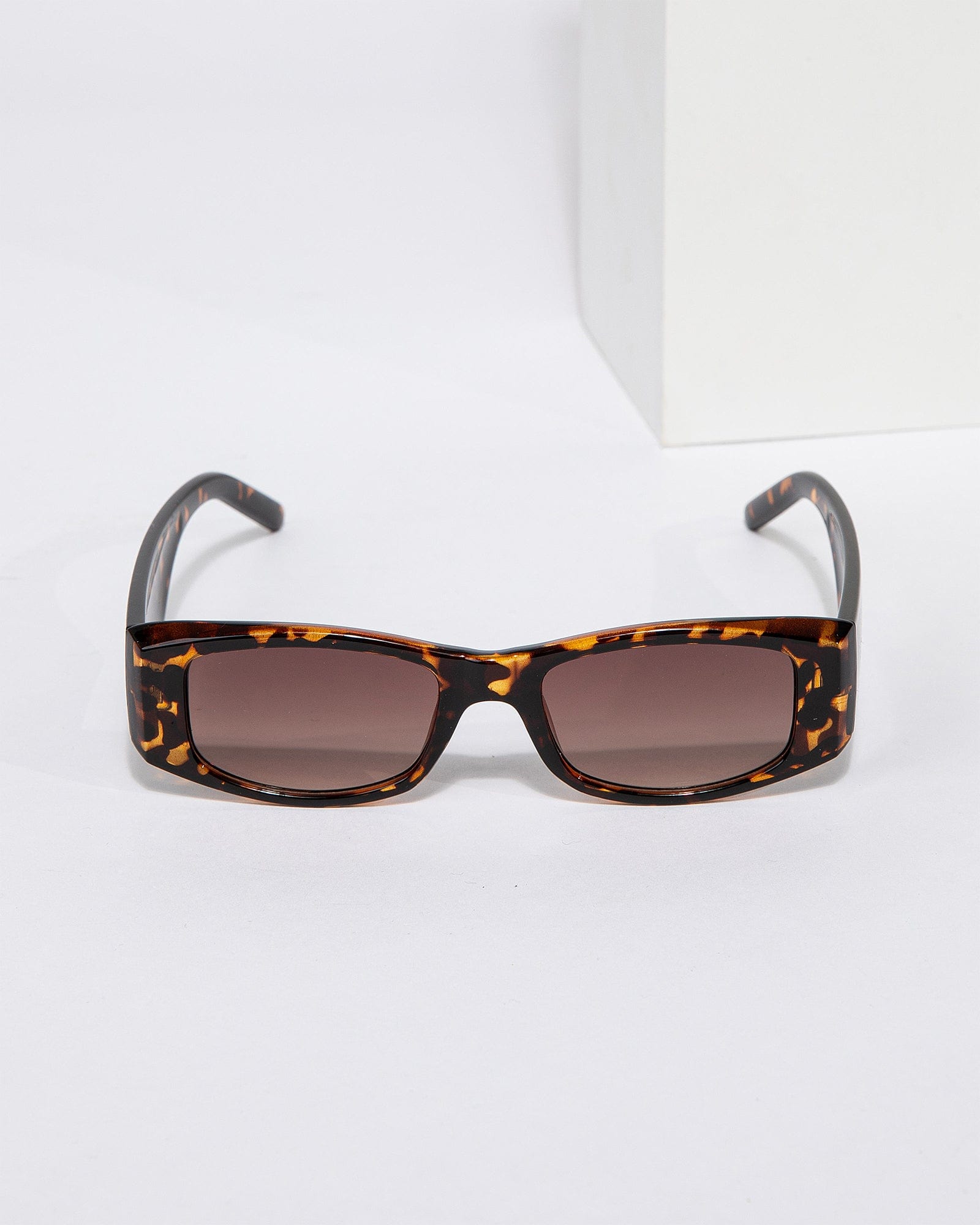 Tortoiseshell Rectangle Thick Framed Sunglasses Colette Hayman 