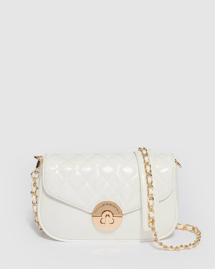 Colette by Colette Hayman White Adwowa Chain Handle Crossbody Bag