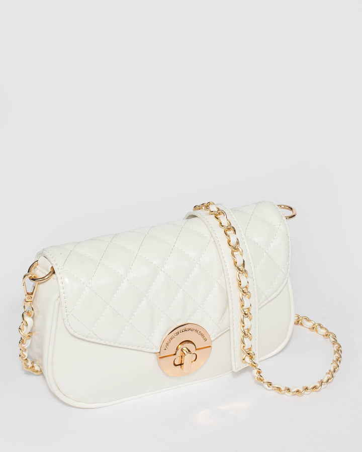 Colette by Colette Hayman White Adwowa Chain Handle Crossbody Bag