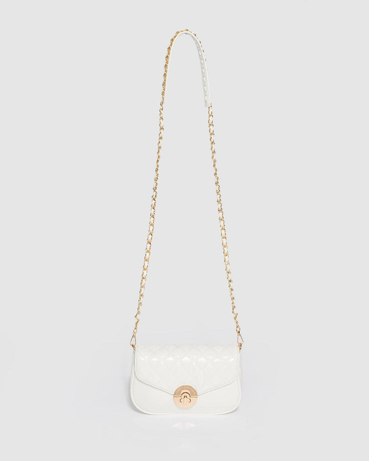 Colette by Colette Hayman White Adwowa Chain Handle Crossbody Bag