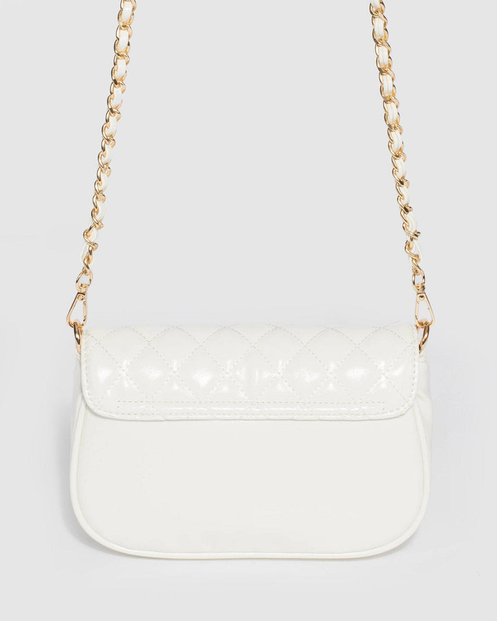 Colette by Colette Hayman White Adwowa Chain Handle Crossbody Bag