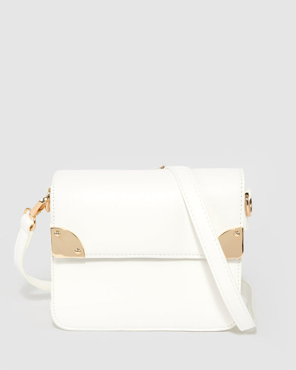 Colette by Colette Hayman White Elsa Hardware Mini Crossbody Bag