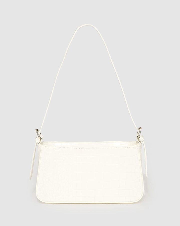 Colette by Colette Hayman White Frankie Buckle Strap Shoulder Bag