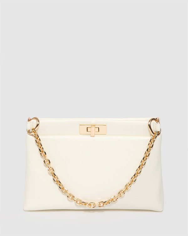 Colette by Colette Hayman White Lorelie Chain Shoulder Bag