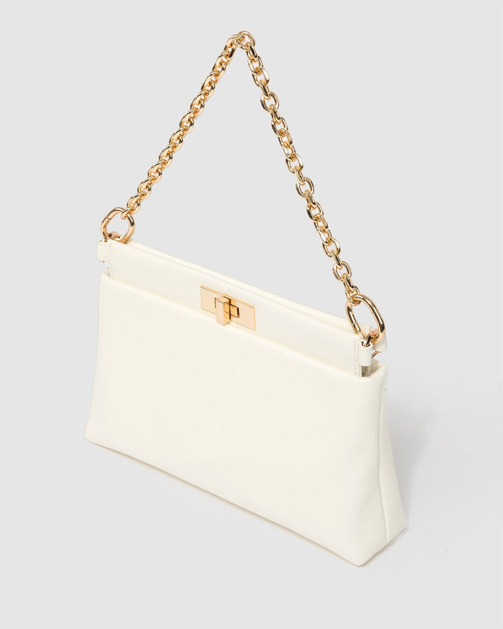 Colette by Colette Hayman White Lorelie Chain Shoulder Bag