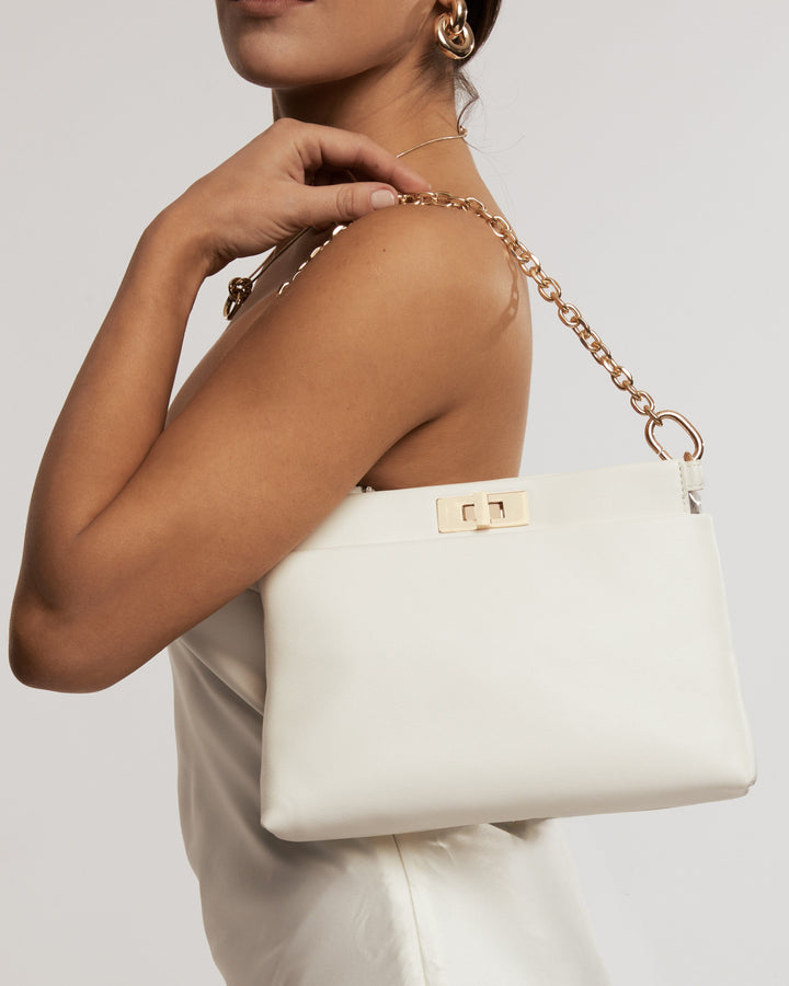 Colette by Colette Hayman White Lorelie Chain Shoulder Bag