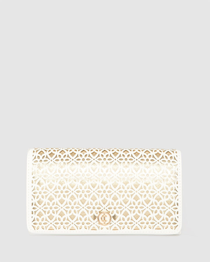 Colette by Colette Hayman White Meghan Flap Clutch Bag