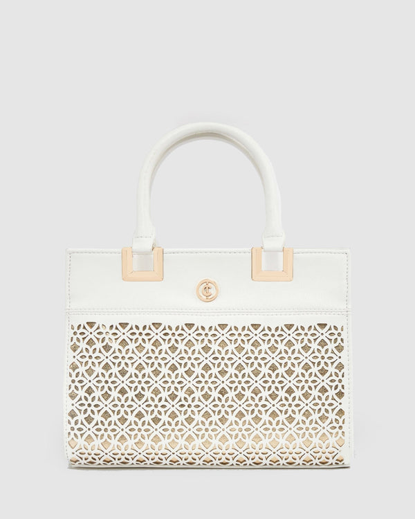 Colette by Colette Hayman White Stef Lasercut Tote Bag